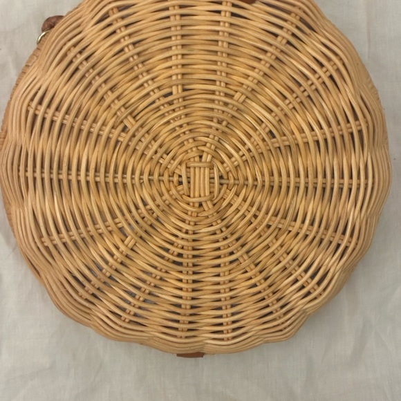 J. McLaughlin Romina Round Basket Wicker Purse, NWT - Picture 7 of 10